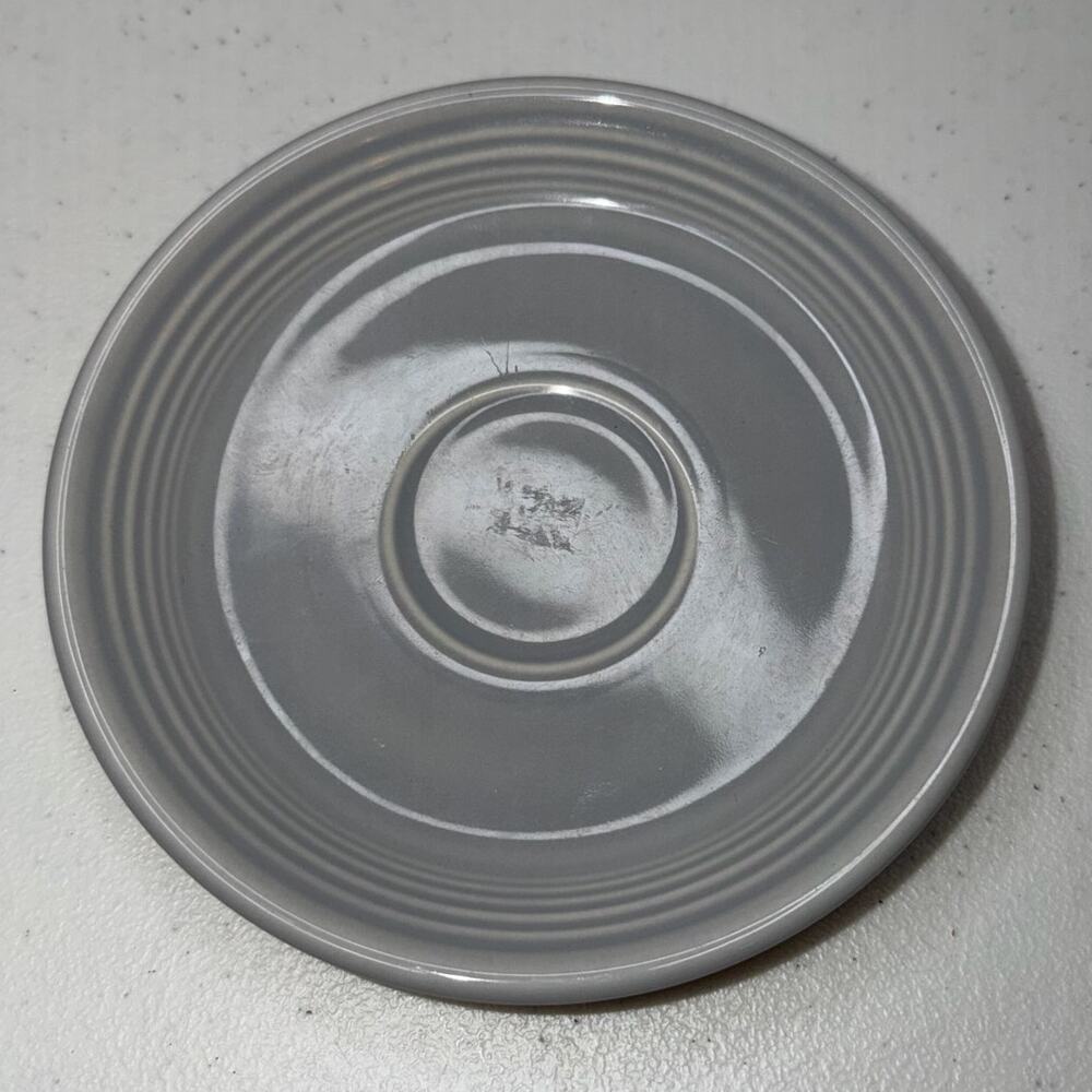 Vintage Fiestaware 6” Gray Coffee Cup Saucer Plate Single Replacement